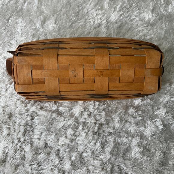 VTG Longaberger 1992 Heartland Bakery Cracker Basket Leather Handles NO Liner - Picture 2 of 8